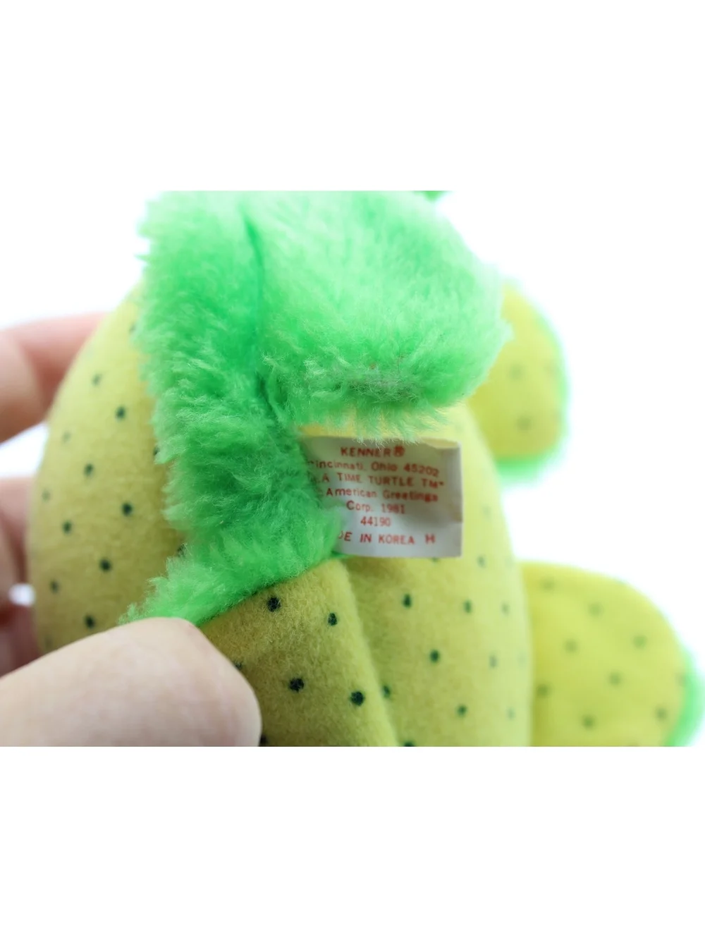 Vintage 1981 Strawberry Shortcake Friend of Apple Dumplin Tea Time Turtle Plush